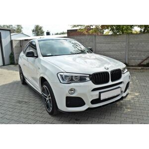 Maxton Design Front Ansatz für BMW X4 M Paket schwarz Hochglanz