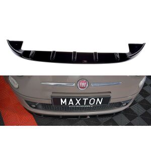 Maxton Design Front Ansatz V.1 / V1 für FIAT 500 HATCHBACK vor Facelift schwarz matt