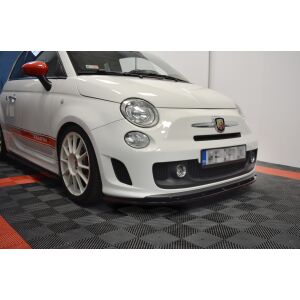 Maxton Design Front Ansatz für FIAT 500 ABARTH MK1 schwarz Hochglanz