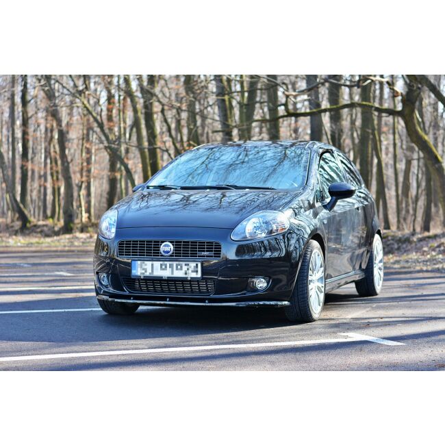 Maxton Design Front Ansatz für FIAT GRANDE PUNTO STANDARD schwarz Hochglanz