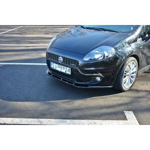 Maxton Design Front Ansatz für FIAT GRANDE PUNTO STANDARD schwarz Hochglanz