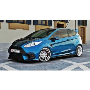 Maxton Design Front Ansatz für (Focus RS Look Stoßstange) Ford Fiesta Mk7 FL  schwarz Hochglanz