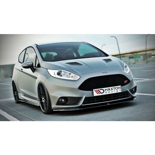 Maxton Design Front Ansatz für (Cupra) Ford Fiesta ST Mk7 FL schwarz Hochglanz