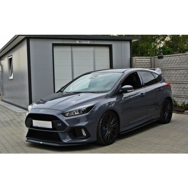 Maxton Design Front Ansatz V.2 / V2 für Ford Focus RS Mk3 schwarz Hochglanz
