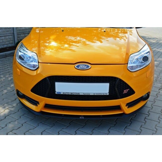 Maxton Design Front Ansatz für Ford Focus ST Mk3 (Cupra) schwarz Hochglanz
