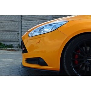 Maxton Design Front Ansatz für Ford Focus ST Mk3 (Cupra) schwarz Hochglanz