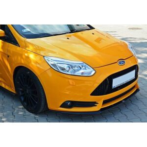 Maxton Design Front Ansatz für Ford Focus ST Mk3 (Cupra) schwarz Hochglanz
