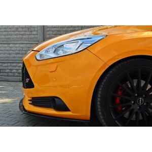 Maxton Design Front Ansatz V.2 / V2 für Ford Focus ST Mk3 schwarz Hochglanz