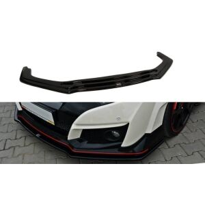 Maxton Design Front Ansatz für V.1 / V1 HONDA CIVIC IX TYPE R schwarz Hochglanz