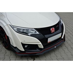 Maxton Design Front Ansatz für V.2 / V2 HONDA CIVIC IX TYPE R schwarz Hochglanz