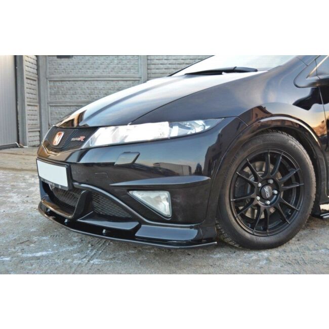 Maxton Design Front Ansatz für HONDA CIVIC VIII TYPE R GP schwarz Hochglanz