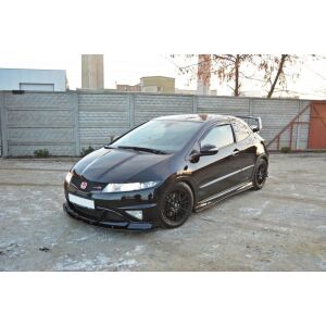 Maxton Design Front Ansatz für HONDA CIVIC VIII TYPE R GP schwarz Hochglanz