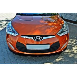 Maxton Design Front Ansatz für Hyundai Veloster schwarz Hochglanz