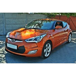 Maxton Design Front Ansatz für Hyundai Veloster schwarz Hochglanz