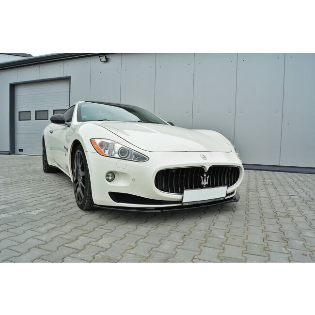 Maxton Design Front Ansatz für MASERATI GRANTURISMO 2007-2011 schwarz Hochglanz