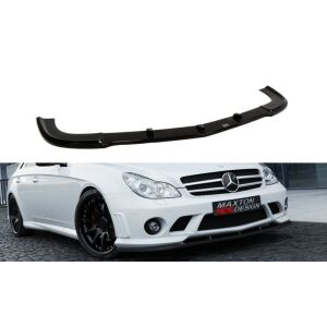 Maxton Design Front Ansatz für MERCEDES C-KLASSE C219 - W204 AMG LOOK schwarz Hochglanz