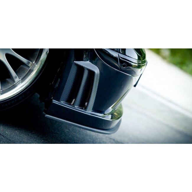 Maxton Design Front Ansatz für MERCEDES CLK W209 BLACK (SL BLACK SERIES LOOK) schwarz Hochglanz