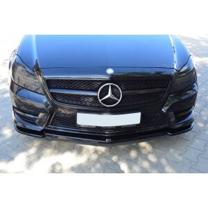 Maxton Design Front Ansatz für MERCEDES CLS C218 AMG LINE schwarz Hochglanz