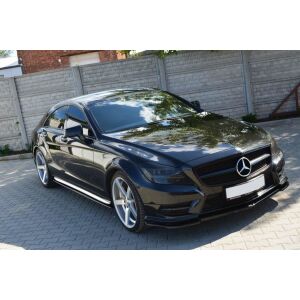 Maxton Design Front Ansatz für MERCEDES CLS C218 AMG LINE schwarz Hochglanz