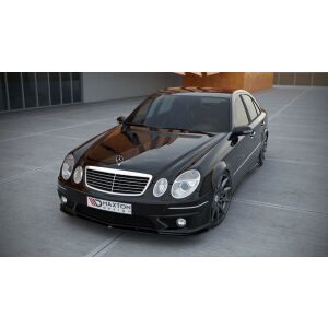 Maxton Design Front Ansatz für MERCEDES E W211 AMG FACELIFT schwarz Hochglanz