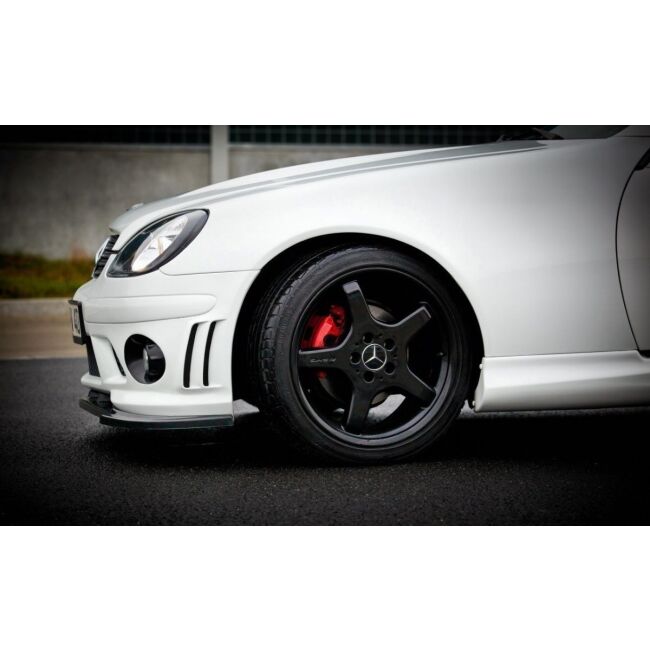 Maxton Design Front Ansatz für MERCEDES SLK R170 FÜR AMG 204 STOßSTANGE schwarz Hochglanz
