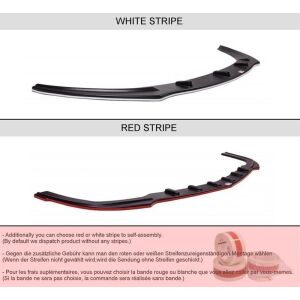 Maxton Design Front Ansatz für MERCEDES SLK R171 (FÜR ME-SLK-R171-AMG204-F1) schwarz Hochglanz