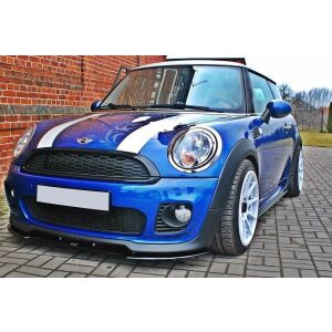 Maxton Design Front Ansatz für MINI COOPER R56 JCW schwarz Hochglanz