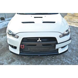 Maxton Design Front Ansatz V.2 / V2 für Mitsubishi Lancer Evo X schwarz Hochglanz