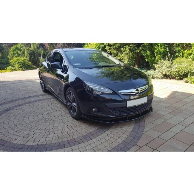 Maxton Design Front Ansatz für OPEL ASTRA GTC schwarz Hochglanz