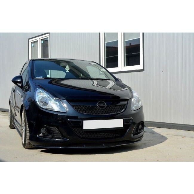 Maxton Design Front Ansatz für OPEL CORSA D (FÜR OPC / VXR) schwarz Hochglanz