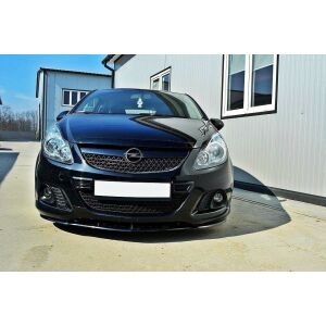 Maxton Design Front Ansatz für OPEL CORSA D (FÜR OPC / VXR) schwarz Hochglanz