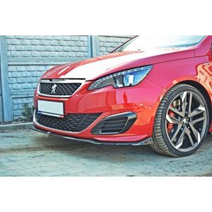 Maxton Design Front Ansatz für V.1 / V1 PEUGEOT 308 II GTI schwarz Hochglanz