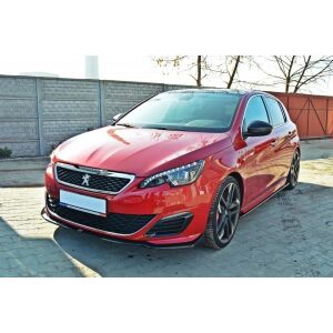 Maxton Design Front Ansatz für V.1 / V1 PEUGEOT 308 II GTI schwarz Hochglanz