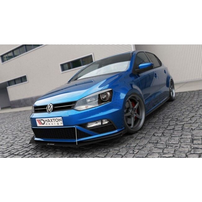 Maxton Design Racing Front Ansatz für VW POLO MK5 GTI Facelift mit Wings