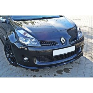 Maxton Design Front Ansatz für RENAULT CLIO III RS schwarz Hochglanz