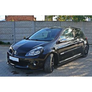 Maxton Design Front Ansatz für RENAULT CLIO III RS schwarz Hochglanz