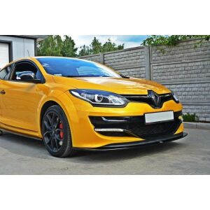 Maxton Design Front Ansatz für RENAULT MEGANE 3 RS V.2 / V2 schwarz Hochglanz