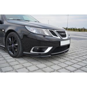 Maxton Design Front Ansatz für Saab 9-3 Aero Mk2 Facelift schwarz Hochglanz