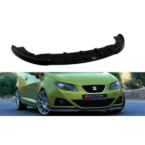 Maxton Design Front Ansatz für SEAT IBIZA IV (6J) vor Facelift schwarz Hochglanz