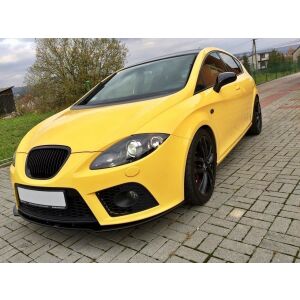 Maxton Design Front Ansatz für SEAT LEON MK2 CUPRA FR (vor Facelift) schwarz Hochglanz