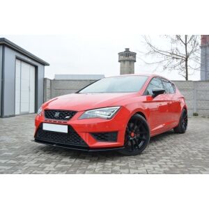 Maxton Design Front Ansatz für SEAT LEON III CUPRA / FR schwarz Hochglanz