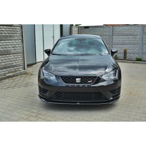 Maxton Design Front Ansatz für SEAT LEON III CUPRA / FR schwarz Hochglanz