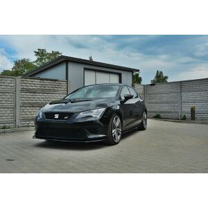 Maxton Design Front Ansatz für SEAT LEON III CUPRA / FR schwarz Hochglanz