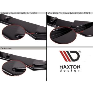 Maxton Design Front Ansatz für SEAT LEON III CUPRA / FR schwarz Hochglanz