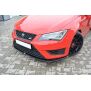 Maxton Design Front Ansatz für SEAT LEON III CUPRA / FR schwarz Hochglanz