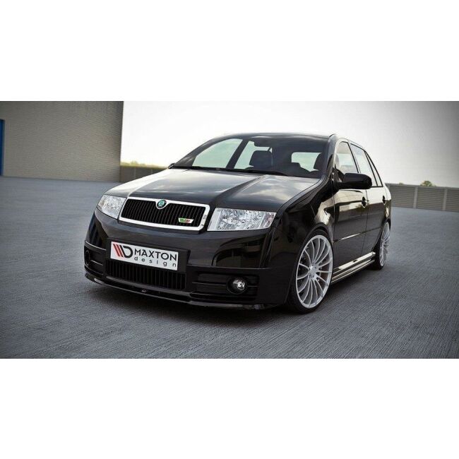 Maxton Design Front Ansatz für Skoda Fabia RS Mk1 schwarz Hochglanz