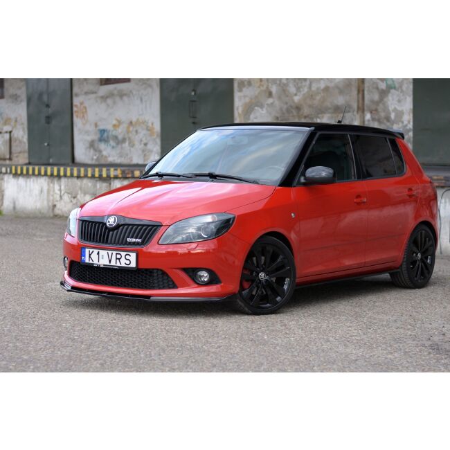 Maxton Design Front Ansatz für SKODA FABIA MK2 RS schwarz Hochglanz