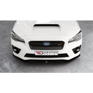 Maxton Design Front Ansatz für V.2 / V2 SUBARU WRX STI schwarz Hochglanz