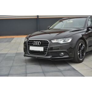 Maxton Design Front Ansatz V.1 / V1 für Audi A6 C7 schwarz Hochglanz