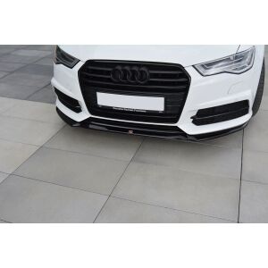 Maxton Design Front Ansatz V.1 / V1 für Audi A6 C7 S-line/ S6 C7 Facelift schwarz Hochglanz